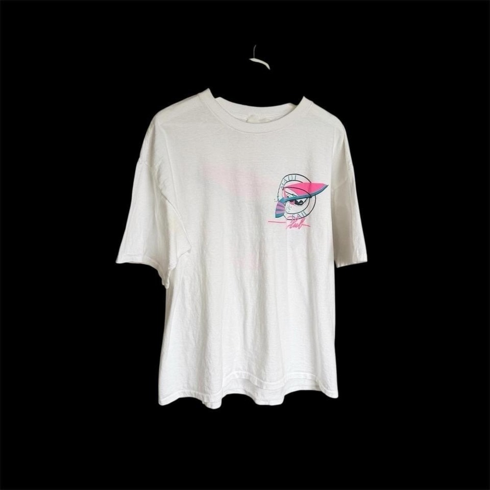 Vintage 90's Single Stitch Maui Sail‎ T Shirt Large/XL White Beach